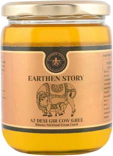 Earthen Story Premium A2 Desi Gir Cow Ghee | Bilona method from Curd | 100% Pure & Natural Ghee Glass Bottle