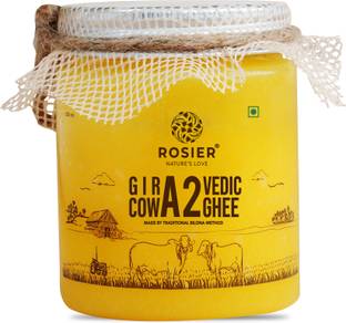 ROSIER A2 Gir Cow Ghee (200 ml) Traditional Bilona Method | Grassfed, Pure and Healthy Ghee Plastic Bottle
