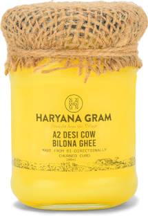 HARYANA GRAM A2 Desi Cow Bilona Ghee | Bi-Directionally Curd-Churned | Grassfed Ghee Mason Jar