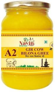 Navin Organic A2 Gir Cow Bilona Ghee, Made from Gir Cow Milk Ghee Glass Bottle