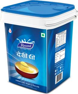 RECENT-THE REAL TASTE Desi Ghee 100% Pure Daanedaar Ghee With Rich Aroma | Boosts Immunity (2 Ltr) Ghee Box