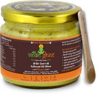 Vedic Ghee Kesariya Farm Gir Cow's Pure A2 Ghee Ghee Glass Bottle