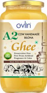 Ovlin ,traditional Bilona Method, Danedar, Rich Aroma & Healthy Ghee Glass Bottle