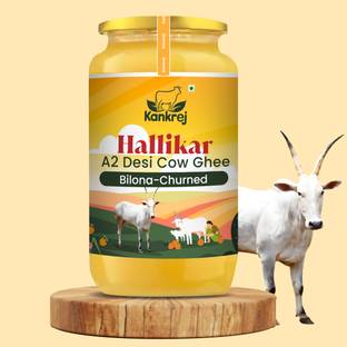 kankrej A2 Desi Hallikar Cow Ghee | Vedic Bilona Method | 100% Pure Desi cow Ghee Glass Bottle
