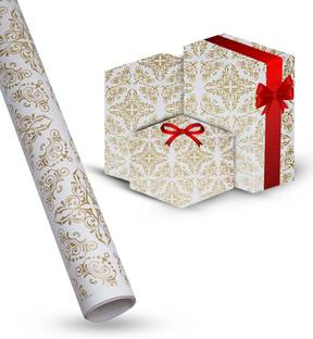 KOSY Golden Print Gift Wrapping Paper Sheet | 75*50cm Pack of 25 Pcs | Best for Birthday, Home Decor & Gifts Packing. Paper Gift Wrapper
