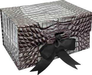 Aakriti Gift Box with Satin Ribbon Empty Gift Hamper Boxes Holds Up To 5Kg for Men/Women Cardboard, Satin Ribbon Gift Wrapper