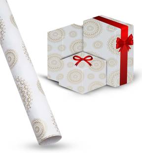 KOSY Gold Mandala Gift Wrapping Paper Sheet | 75*50cm Pack of 10 Pcs | Best for Birthday, Home Decor & Gifts Packing. Paper Gift Wrapper