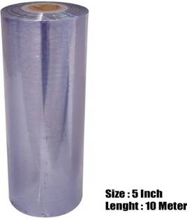 DASS PVC Heat Shrink Warp Film (5 Inch. Wide & 10 Meter Length) Transparent Polymer Heat Shrink Sleeve Tube Gift Wrapper
