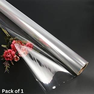 Saksham Transparent Cellophane Wrapping Roll - 20m x 70cm (Pack of 1) Clear cellophane paper, Perfect for Hamper, Chocolate, Cake, Tray, Bouquet Gift Wrapper