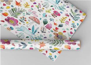 AccuPrints Gift Wrapping Paper sheet Flower Design | 19.50 x 28.75" | 90 gsm | Gloss Art Paper for all occasions Gift Wrapper