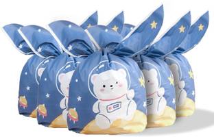 TREXEE Return Gift Bags for Kids Birthday Goodie Bag Pouch for Birthday (50 Pcs) Astro Teddy Foil Gift Wrapper