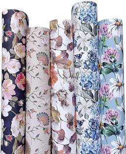 AAKAR Assorted Winter Collection Pack of 5 sheets, Printed Paper, Gift Paper, Wrapping Paper, Wrapping sheets, Wrapping rolls Paper Gift Wrapper