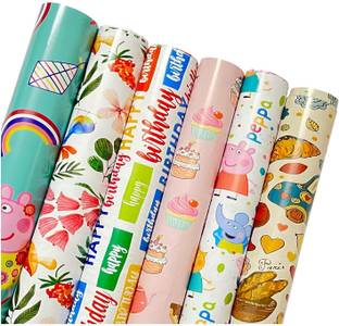 AccuPrints Gift Wrapping Paper sheet Multi | 19.50 x 28.75" | 90 gsm | Gloss Art Paper for all occasions Gift Wrapper