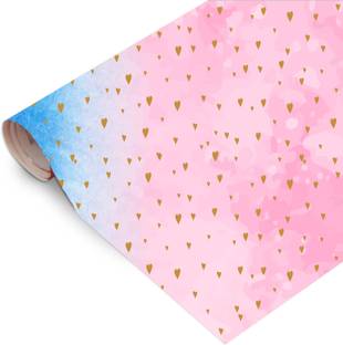 AccuPrints Gift Wrapping Paper sheet Pink Heart | 19.50 x 28.75" | 90 gsm | Gloss Art Paper for all occasions Gift Wrapper
