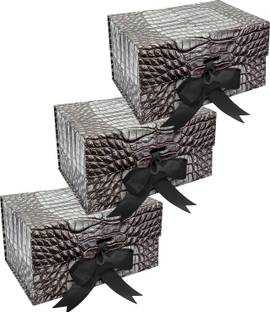 Aakriti Gift Box with Satin Ribbon Empty Gift Hamper Boxes Holds Up To 5Kg for Men/Women Cardboard, Satin Ribbon Gift Wrapper