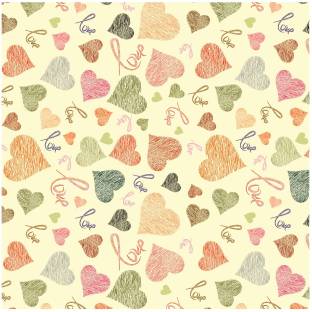 Paper Pep Yellow Heart Print Gift Wrapping Paper 19"X29", Pack of 5 Paper Gift Wrapper