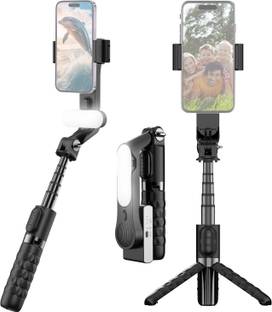RETRACK A6 Gimbal Stabilizer for Smartphone, Selfie Stick Tripod With Remote Control Auto Balance 360° Rotation Single-Axis Phone Gimbal Bluetooth Selfie Stick