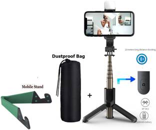 POZUB Selfie Sticks & Monopods Tripod With Flash Light Stabilizer, |In Mobile Holder Single Gimbal for Mobile, Camera