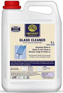 GROVANTI ORGANIC Disinfectant Glass Cleaner Liquid( Blue BUSH) Concentrate Refill Pack