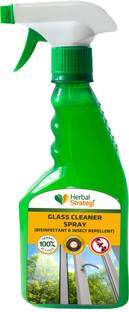HERBAL STRATEGI Disinfectant Glass Cleaner, For Sparkling Clean Surfaces, Repels insects