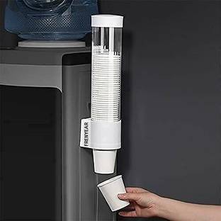 PERPART Paper Cup Dispenser Holder Wall Mounted Plastic Drinking Water Cup Dispenser) Plastic Glass Holder