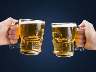 Sitaram Creation Skull Beer Crystal Glass Tableware Set Glass Beer Mug