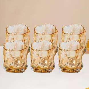 The Better Home (Pack of 6) Zest Juice Glasses Set | Water Glasses | Cold Drink Glass Glass Set Water/Juice Glass