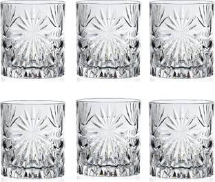 jay gatrad seller (Pack of 6) Italian Premium Crystal Whiskey Glasses, Unique Sun Star Old Fashioned Glasses Glass Set Whisky Glass