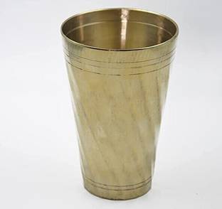 Alodie Bronze Glass Tumbles | Kanse Ka Glass | Kansa Glass Set 1 3.2Wx4.9H INCHES Glass Water/Juice Glass