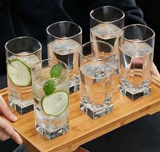 S1Store (Pack of 6) (Pack of 6)Clear Transparent Water&Juice Glass Set Suitable For Drinking (300ml) Glass Set Water/Juice Glass