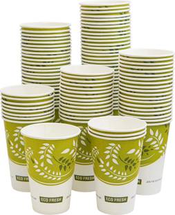 Paricott (Pack of 100) 330ml Eco Paper Cup- Glass Set Water/Juice Glass