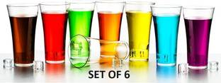 BELLERBIRD (Pack of 6) Premium Quality Plastic Unbreakable Stylish Mocktail, Cocktail Glass Set Water/Juice Glass