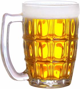 JIGSHTIAL Transparent Beer Glass (pack of 1) Glass Beer Mug