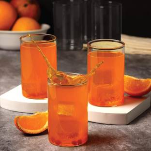 Femora (Pack of 6) Borosilicate Transparent Glass Set Water/Juice Glass