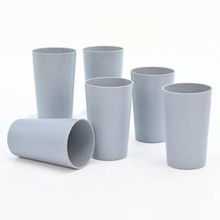 Eha (Pack of 6) Earth Friendly Unbreakable Drinking Water Glass | 250 ml | Glass Set Water/Juice Glass