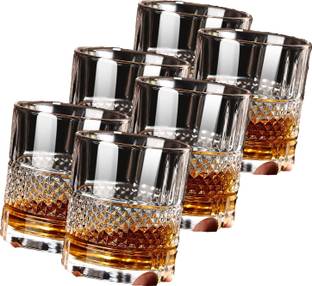 fielrop (Pack of 6) Whiskey Gifts for Men AND Whiskey Decanter Set Glass Whisky Glass
