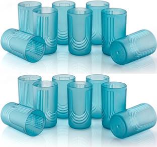 CONQUER (Pack of 16) Unbreakable Premium Plastic Water and Juice Glass Glass Set Water/Juice Glass
