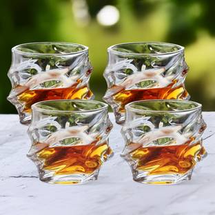 The Better Home (Pack of 4) Glass (240ml) Glass Set Whisky Glass