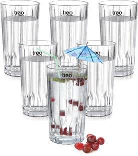 TREO (Pack of 6) CGWFFRT169ASSR0001 Glass Set Water/Juice Glass