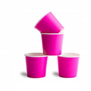 Sauran (Pack of 100) Cocktail Cold Drink Juice Paper Cups (DG40) Glass Water/Juice Glass