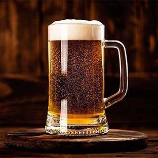 MOOZICO PUB BEER MUG (400 ML) GLASS MUG (PACK OF 1) Glass Beer Mug