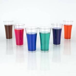 Puerto (Pack of 6) STYLISH BEER, SODA,, MILK-SHAKE, BUTTERMILK, VODKA UNBREAKABLE Glass Set Water/Juice Glass