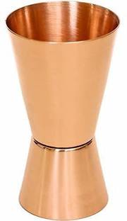 finality Pure Copper Peg Measure, Premium Handmade Vintage Jigger 15 - 30 ml Glass Shot Glass