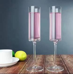 Red-Rubby (Pack of 2) Elegant Carving Design and Luxury Glass for red White Wine, Champagne, Scotch Glass Set Wine Glass