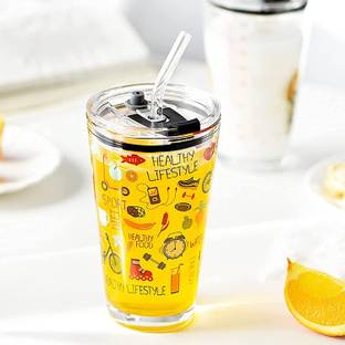 VIRCO coffee cup sipper glass with straw mug with straw coffee Glass Coffee - 1Pcs Glass Coffee Mug