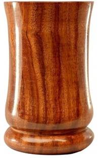 Gaylord international Sheesam Wood Hand Made Glass Design Wooden Glass For Water, Serve Milk Also. Glass Water/Juice Glass