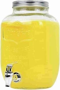 Armin Glass Cold Water Mason Jar Dispenser Mason Jar Glass Pitcher with tap 4LITTER Glass Water/Juice Glass