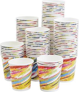 Paricott (Pack of 200) Cup_Crayon_3 Glass Set Water/Juice Glass