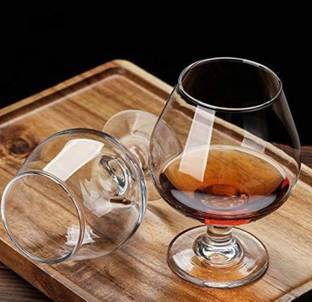 GETSOCIOM (Pack of 2) 285 ml Wine Glass/Brandg glass/Red Wine Glass/White Wine Glass/champagne Flutes Glass Set Wine Glass