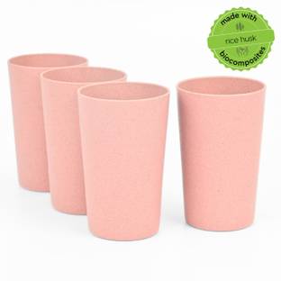Eha (Pack of 4) Earth Friendly Unbreakable Drinking Water Glass | 250 ml | Glass Set Water/Juice Glass